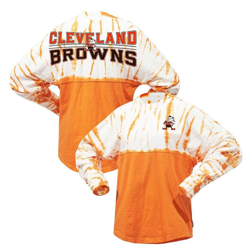 

Женская оранжевая футболка Fanatics с логотипом Cleveland Browns, винтажная трикотажная футболка с длинными рукавами Bamboo Spirit, цвет Brn Orange