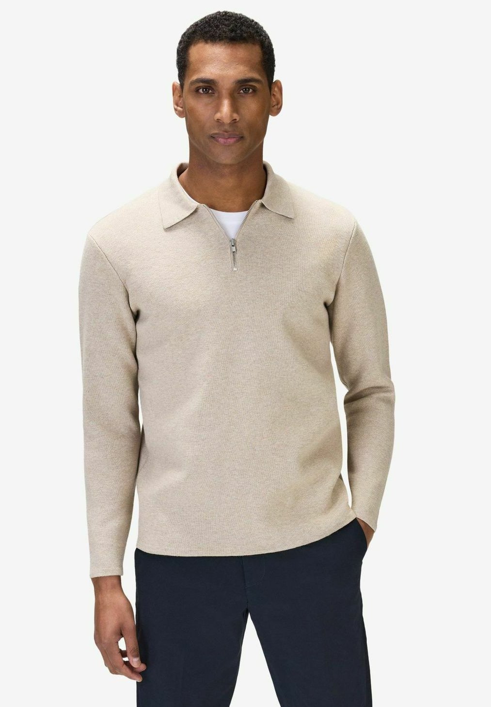 

Рубашка поло HALF ZIP ILARIO John Henric, бежевый