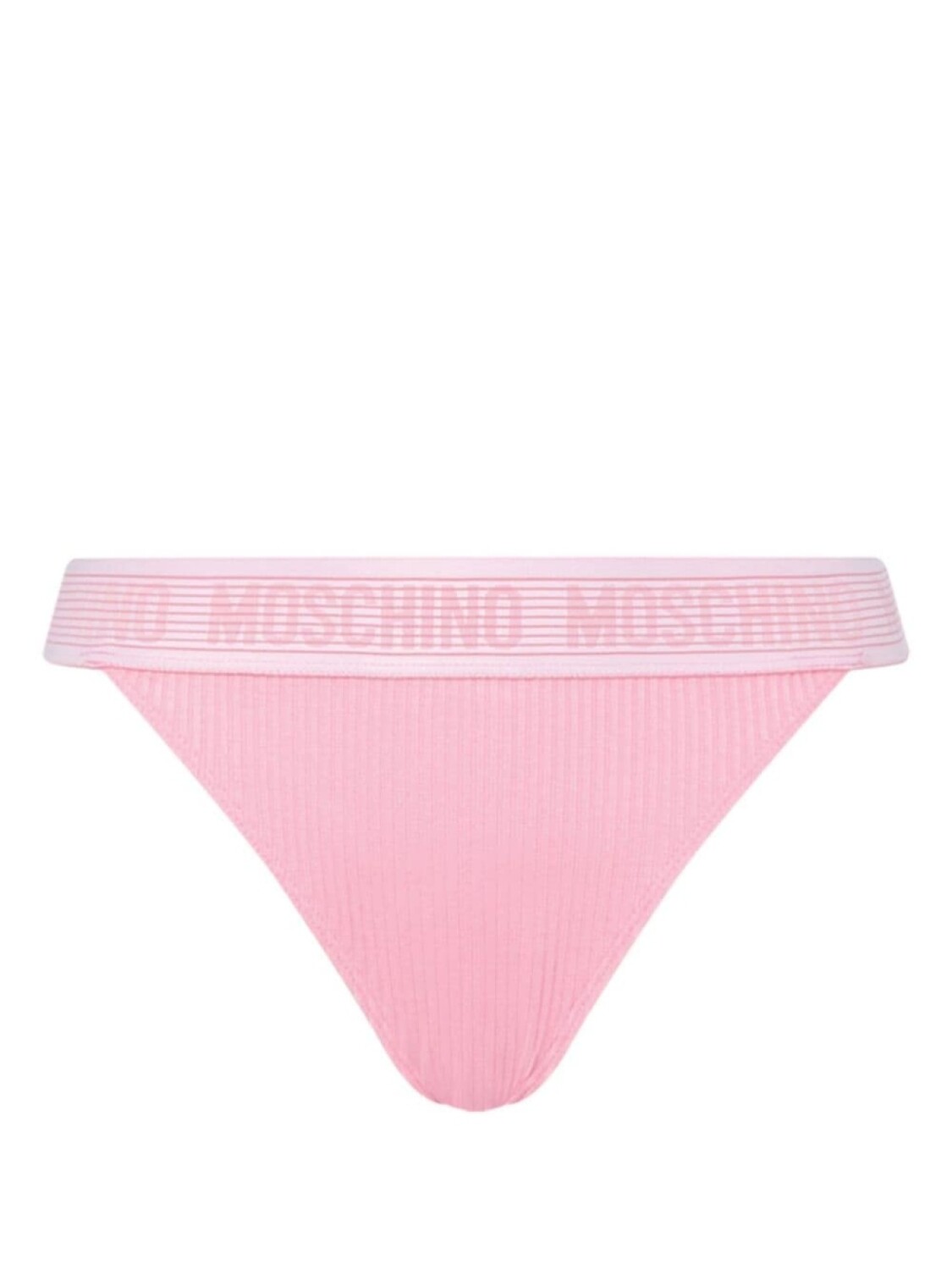 

Moschino трусы-брифы в рубчик с логотипом, розовый