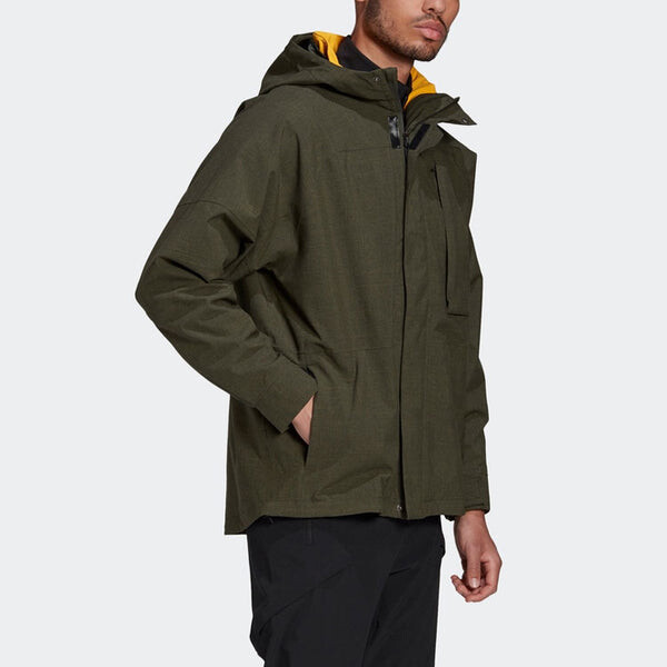 Куртка Men's adidas Terrex Outdoor Stay Warm 3 In 1 Hooded Jacket Green, зеленый — фото 3