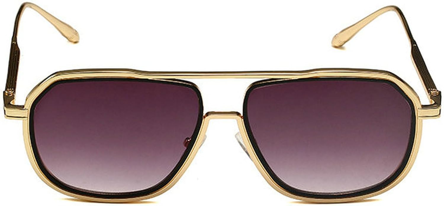 

Солнцезащитные очки COTIA квадратной формы для мужчин и женщин, модель «пилот», с двойной перемычкой, металлическая оправа, ретро-панк стиль, солнцезащитные очки для активного отдыха, Grey