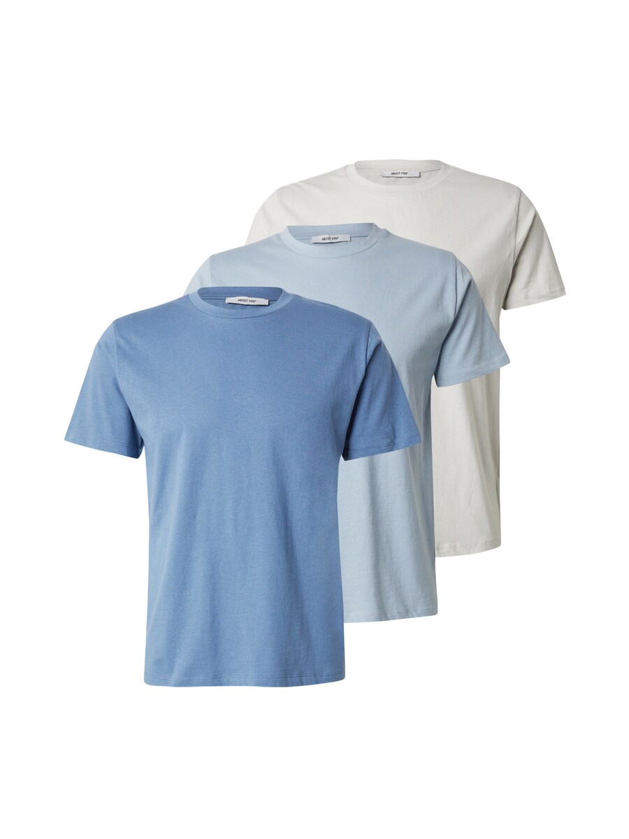 

Рубашка ABOUT YOU Len, цвет Blue/Light blue/Light grey