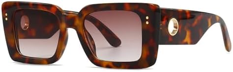 

Квадратные модные солнцезащитные очки для женщин, квадратные градиентные очки с защитой от УФ-излучения UV400 для мужчин, модные панк-солнцезащитные очки с заклепками MTZJH