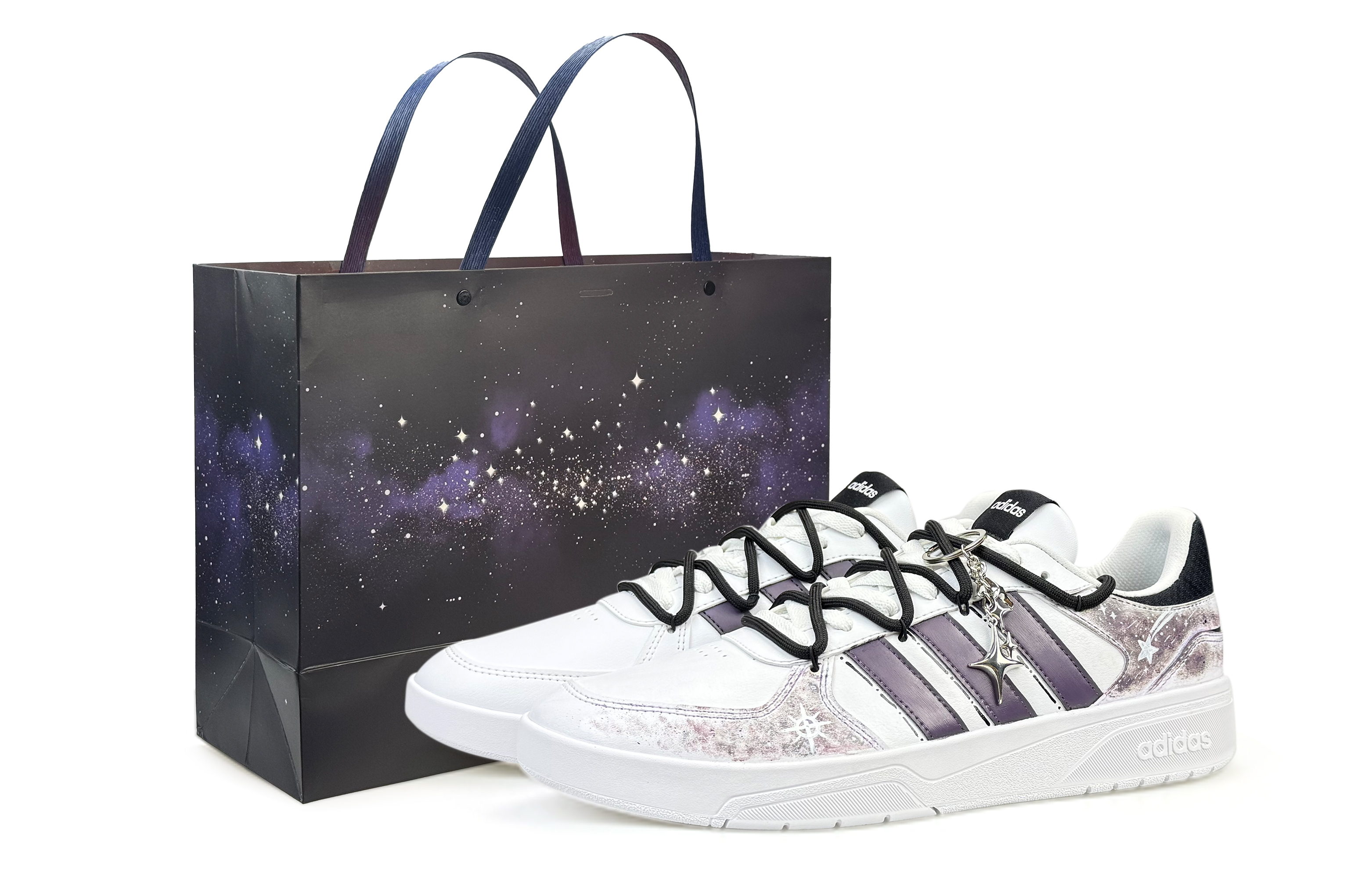 

Adidas Neo Низкие износостойкие кроссовки для скейтбординга Courtbeat, мужские, фиолетово-белые