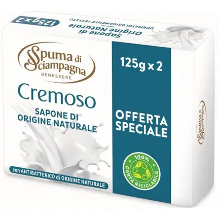 

Крем для бритья Foam Of Champagne Soap Creamy With Natural Antibacterial - 2 Pieces Of 125 Grams