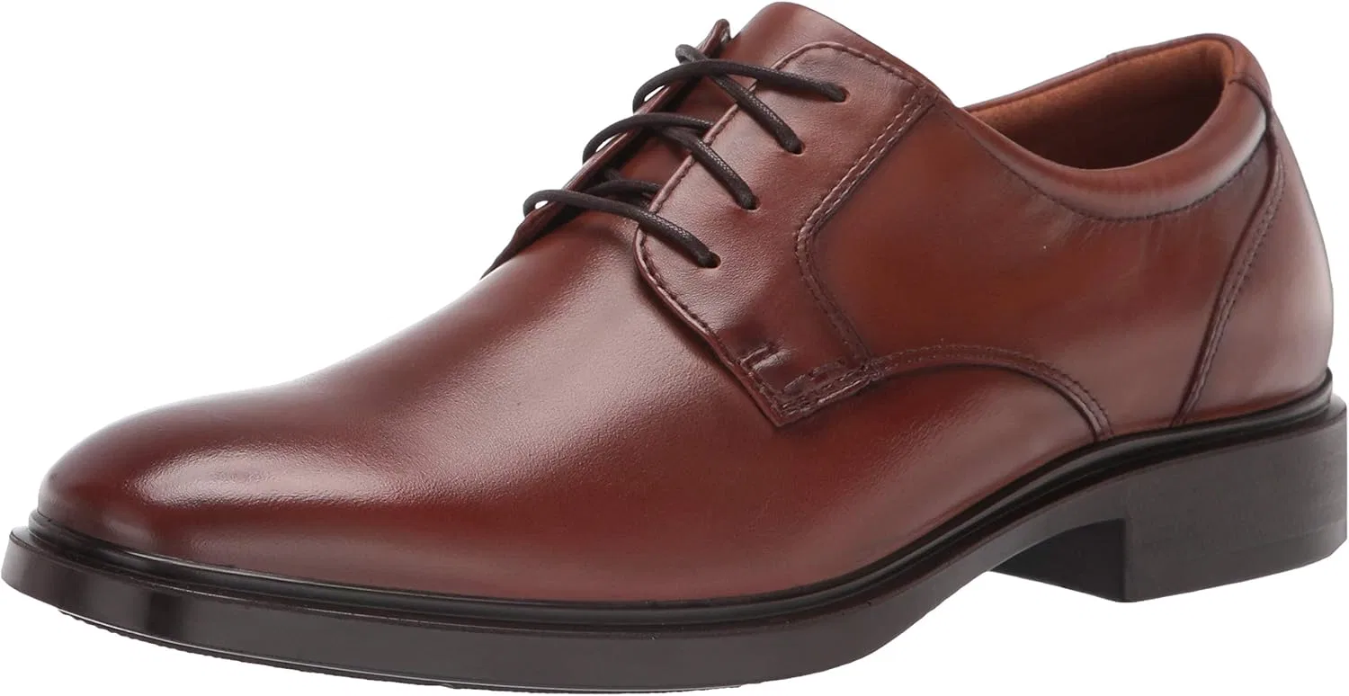 Мужские водонепроницаемые оксфорды Florsheim Forecast с гладким носком, Cognac Smooth.