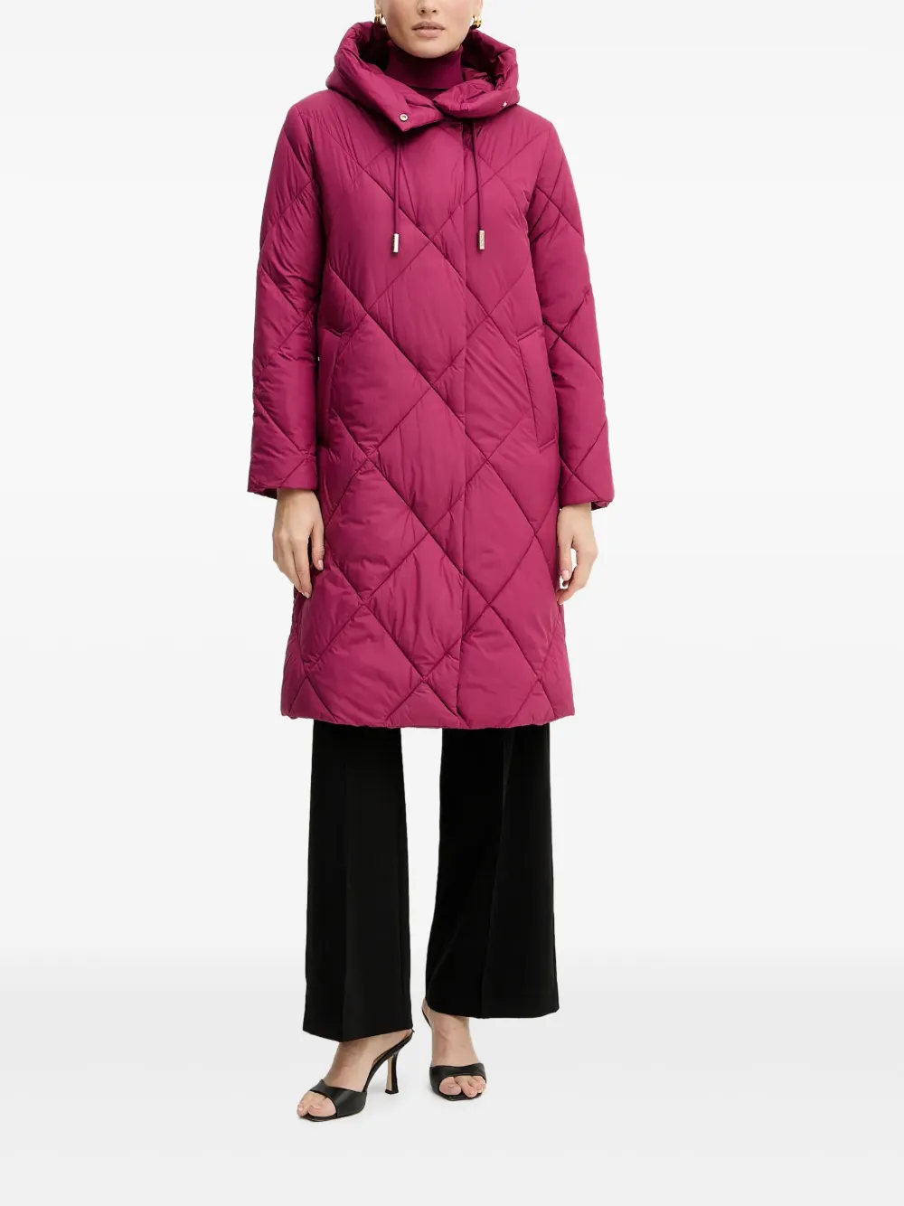 

Стеганое пальто с капюшоном Silvian Heach, фиолетовый