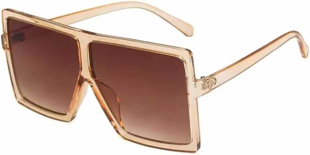 

Женские солнцезащитные очки, женские очки в пластиковой оправе, защита от УФ-излучения UV400, модные очки для вождения, большие солнцезащитные очки VVTWSSW, Tea Brown