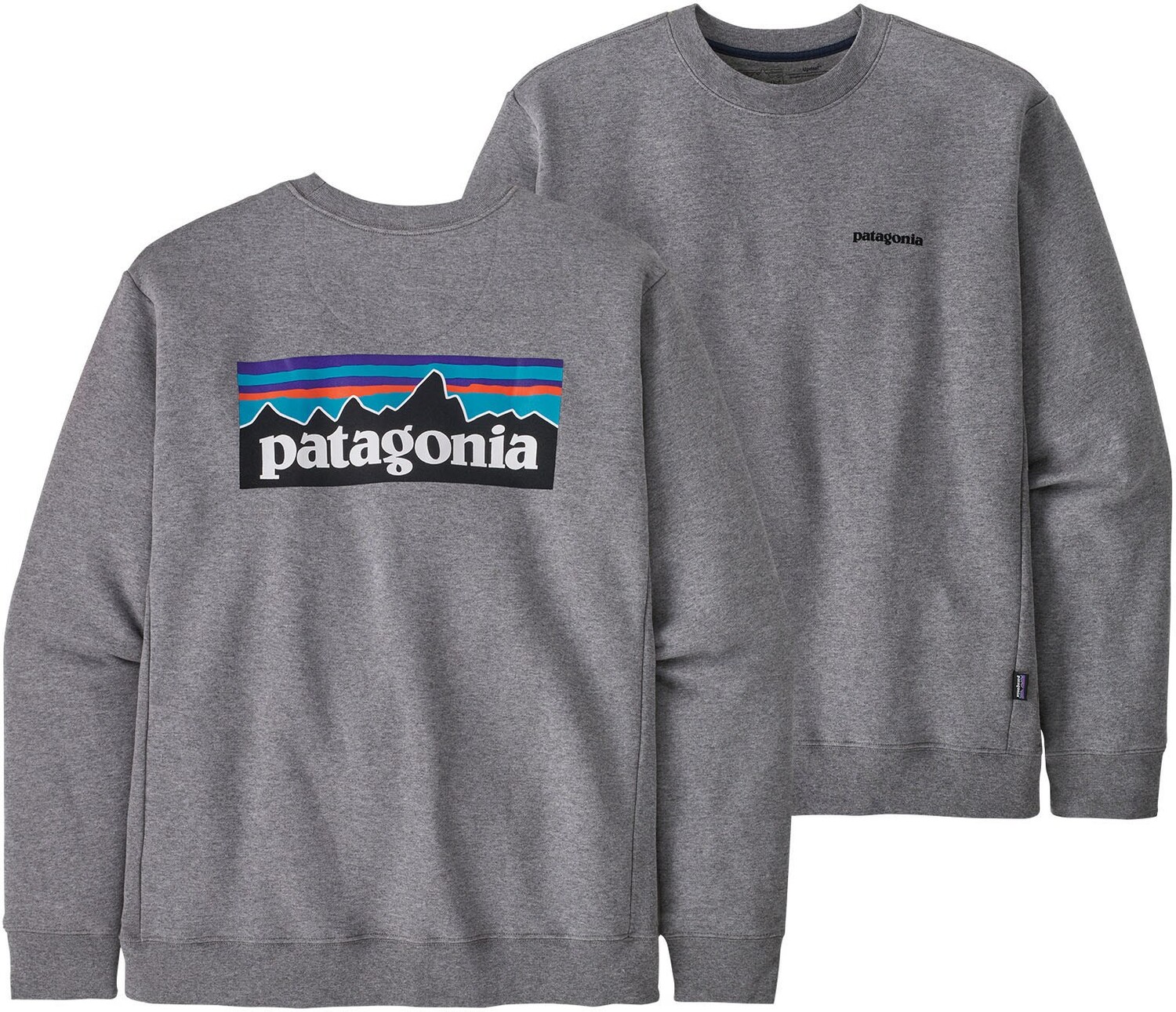 

Толстовка с логотипом P-6 Uprisal Crew Patagonia, серый