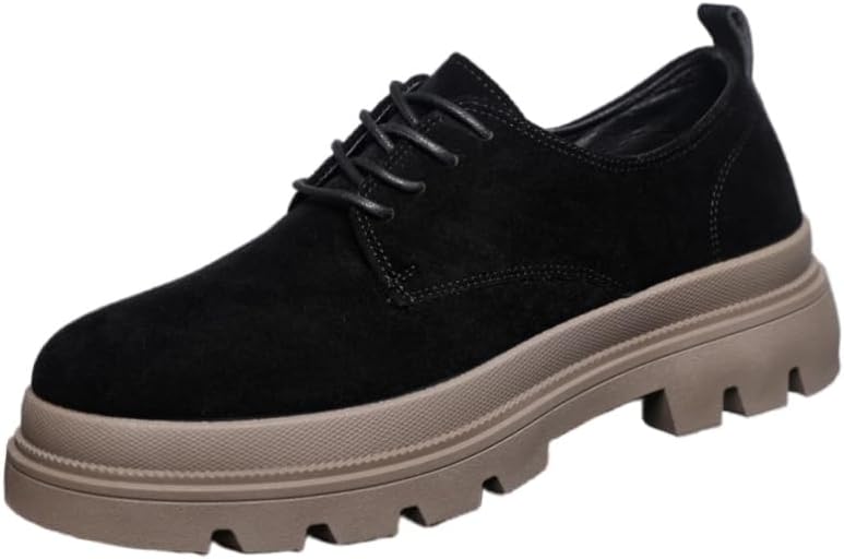 

Мужские повседневные туфли Fusecottc, круглый носок, шнуровка, модные и универсальные, подходят для повседневной носки, коричневый