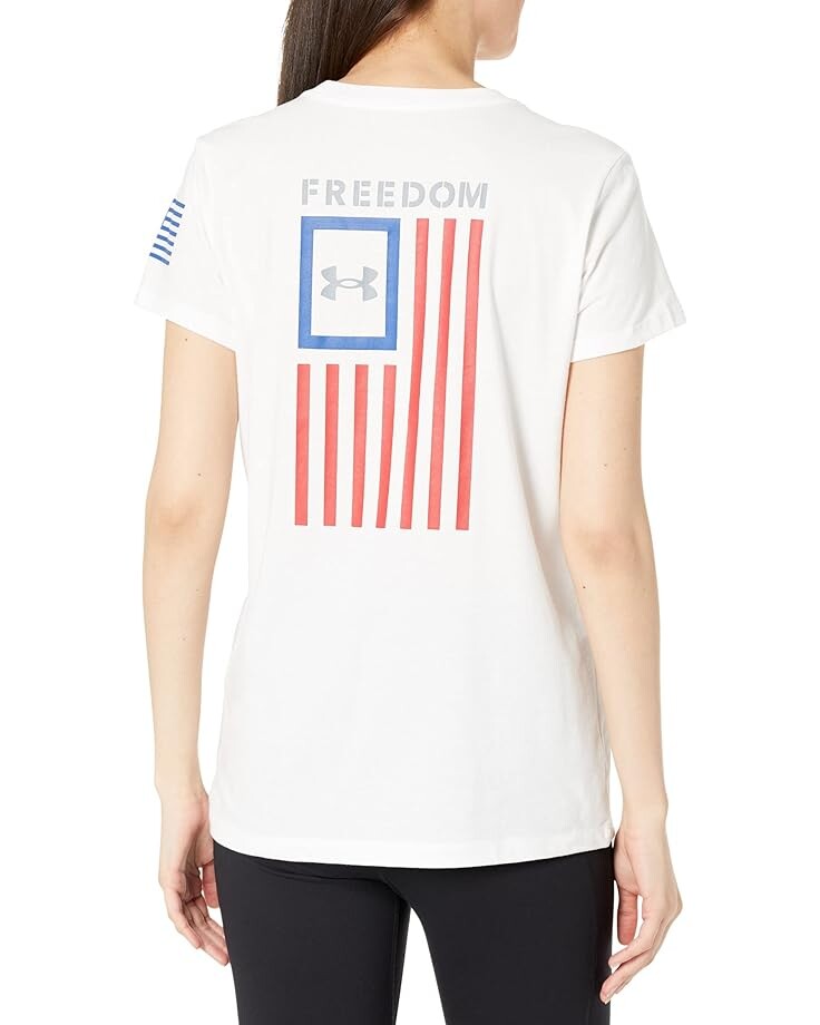 

Футболка Under Armour New Freedom Flag T-Shirt, цвет White/Royal
