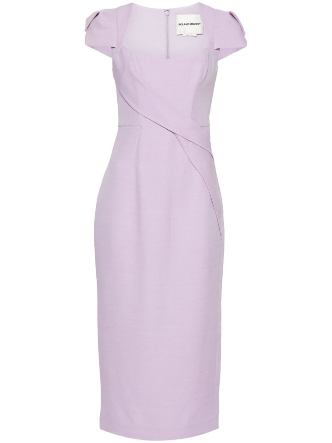 

Платье миди со складками Roland Mouret, фиолетовый