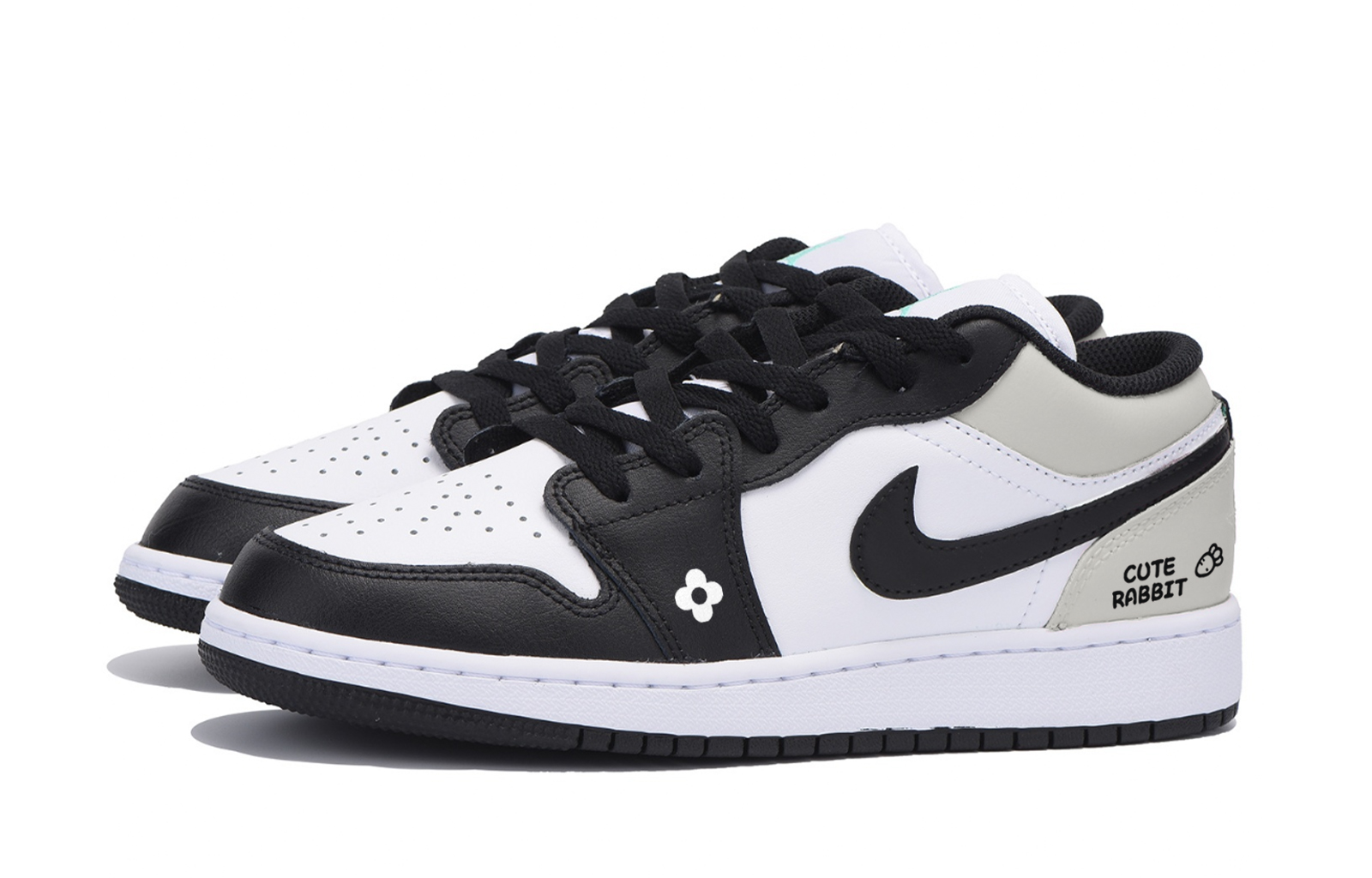 Детские кроссовки для скейтбординга Air 1 Low Top, серые, для подростков Jordan, белый — фото 4
