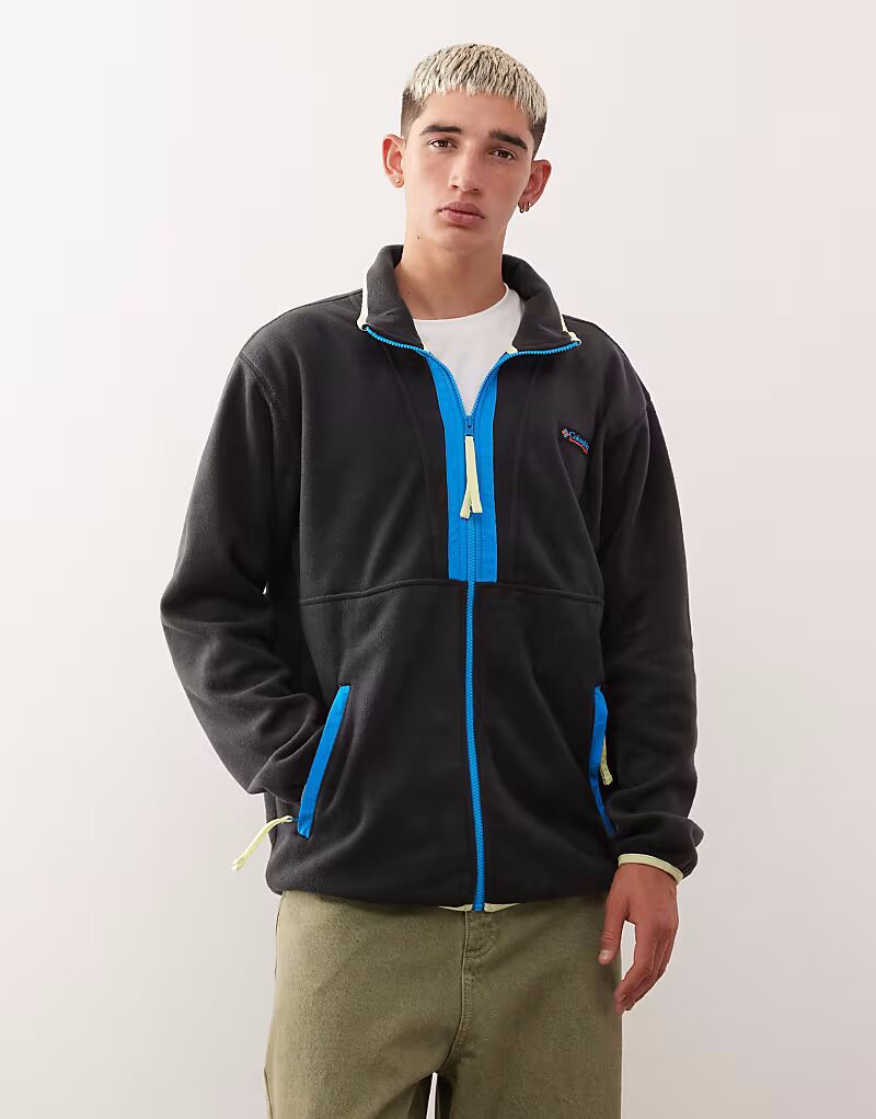 

Флисовая кофта Backbowl II Full Zip Fleece с застежкой-молнией черного и синего цветов Columbia