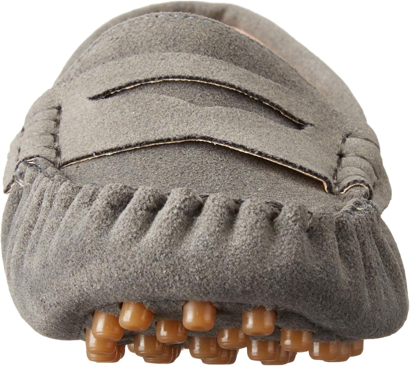 Детские мокасины Battle Men Penny Loafers с квадратным носком, прострочкой, из искусственной замши, серый — фото 2