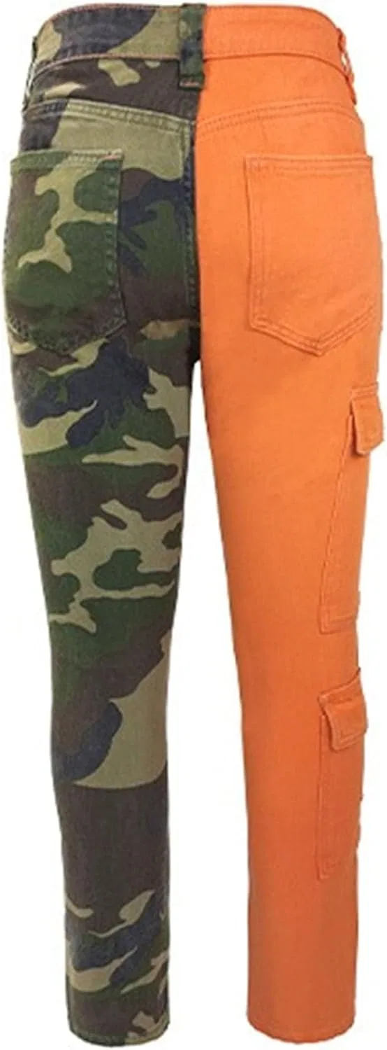 Джинсы камуфляжные Slim Fit, Orange Camo — фото 3