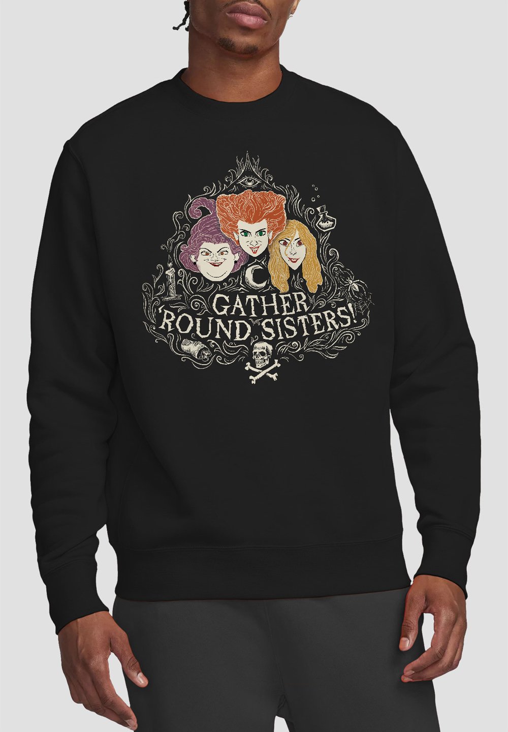 

Толстовка HOCUS POCUS SANDERSON SISTERS GATHER ROUND SISTERS PRINT Disney, черный