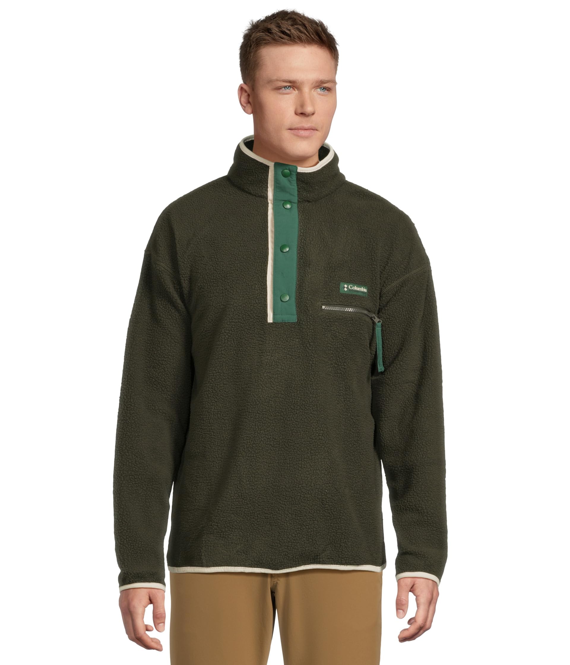 

Куртка Columbia Helvetia II Half Snap Fleece, цвет Greenscape