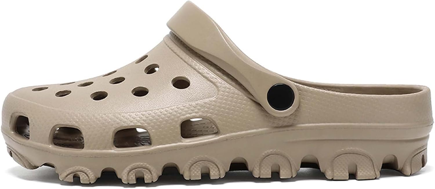 

Мужские повседневные садовые сабо, с поддержкой свода стопы, летние быстро сохнущие легкие сандалии, противоскользящие тапочки для душа, для бассейна, пляжа, дома и на улице Generic, Khak