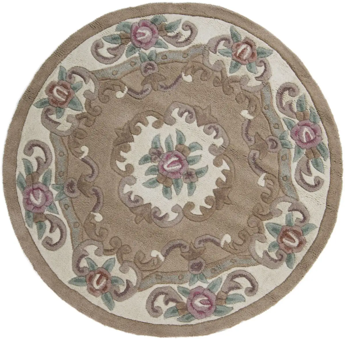 

FLAIR RUGS Шерстяной ковер "Aubusson", круглый Ø 120 см, цвет natur