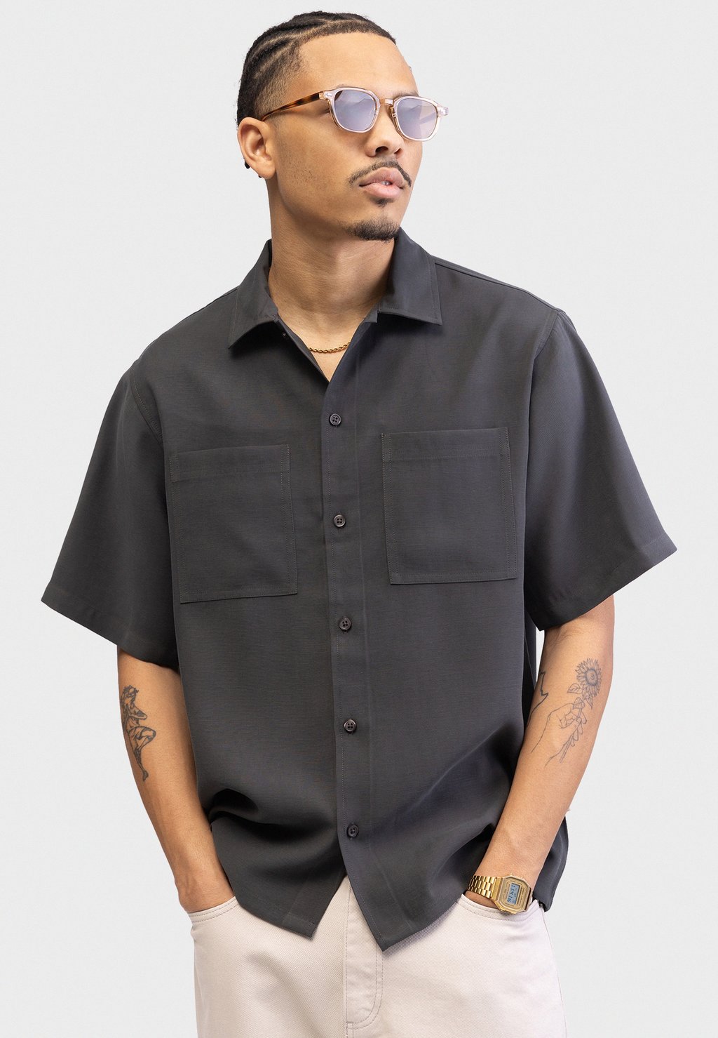 

Рубашка DEREK BOXY FIT Redefined Rebel, цвет Pirate Black