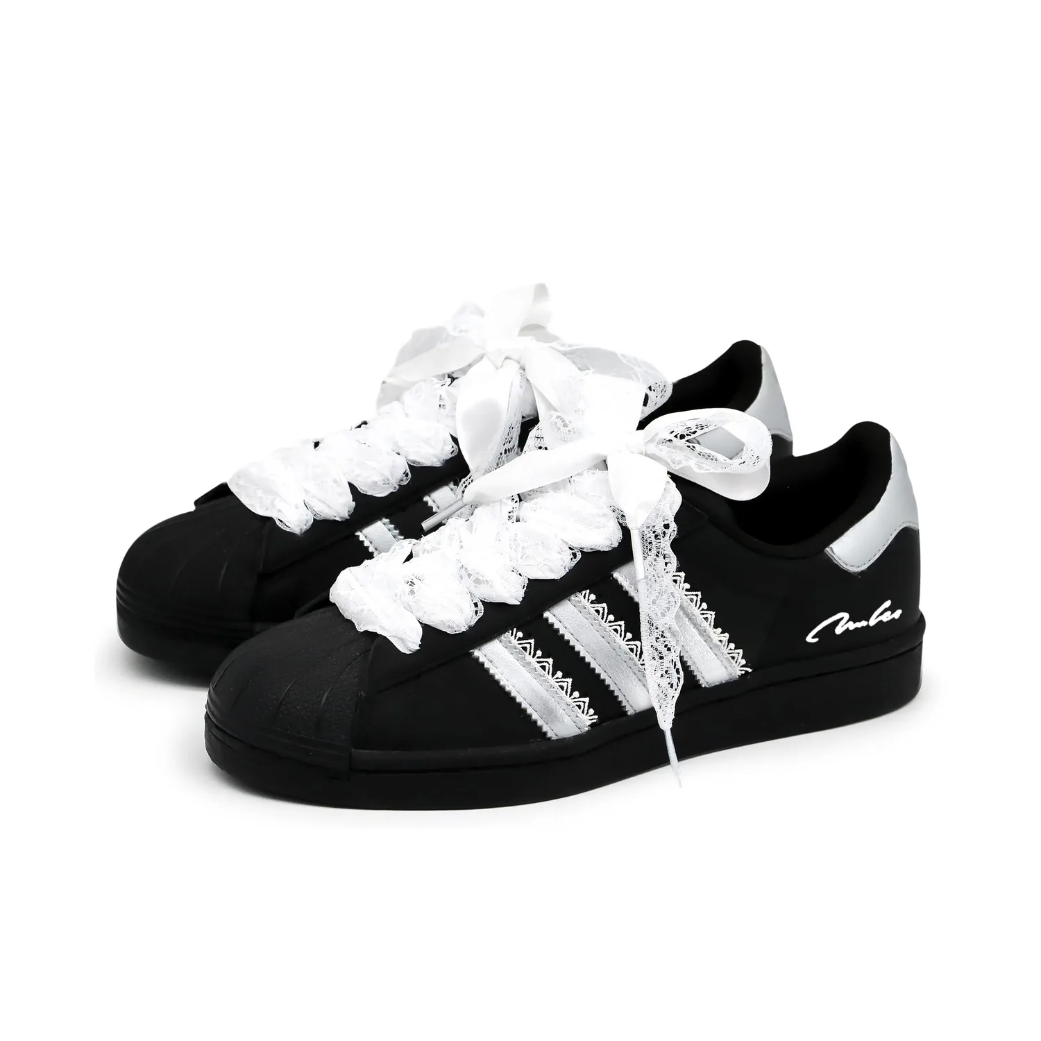 Adidas Originals Superstar Moonlight Lover Slip Resistant низкие кроссовки для скейтбординга Unisex Silver — фото 4