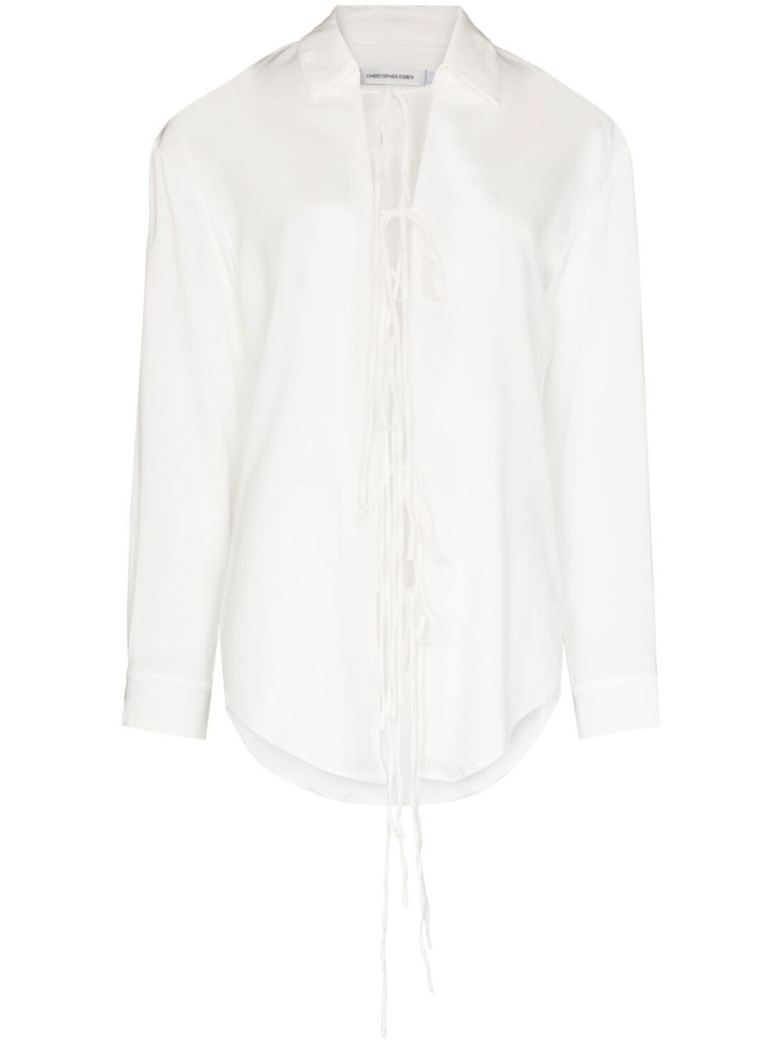 

Рубашка со шнуровкой Christopher Esber, белый