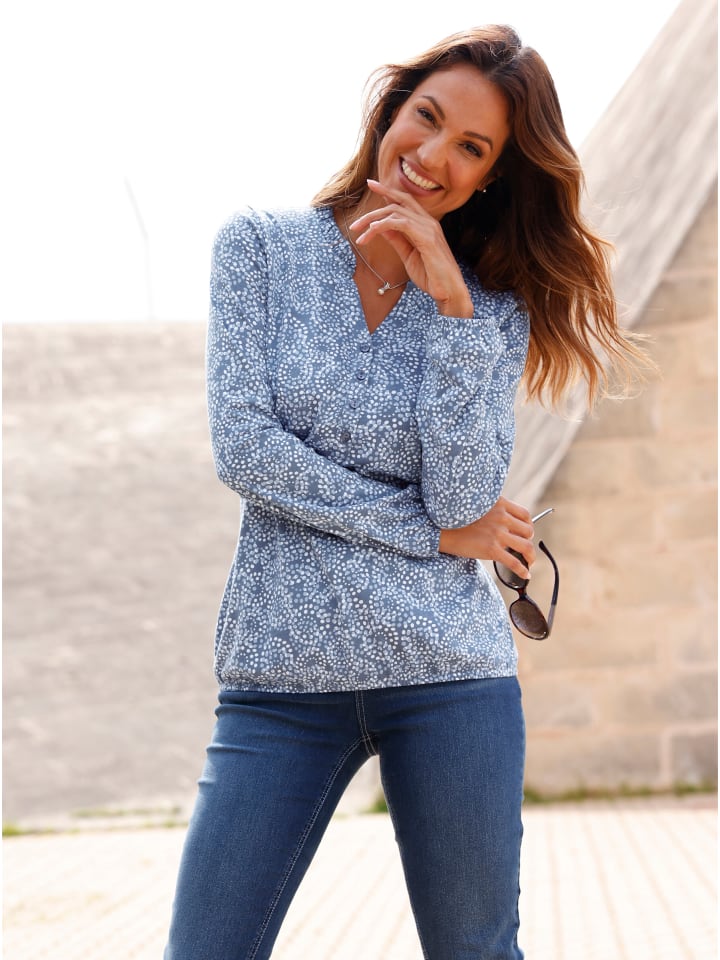 

Футболка с принтом дымчато-синего цвета WITT WEIDEN, Синий, Футболка с принтом дымчато-синего цвета WITT WEIDEN