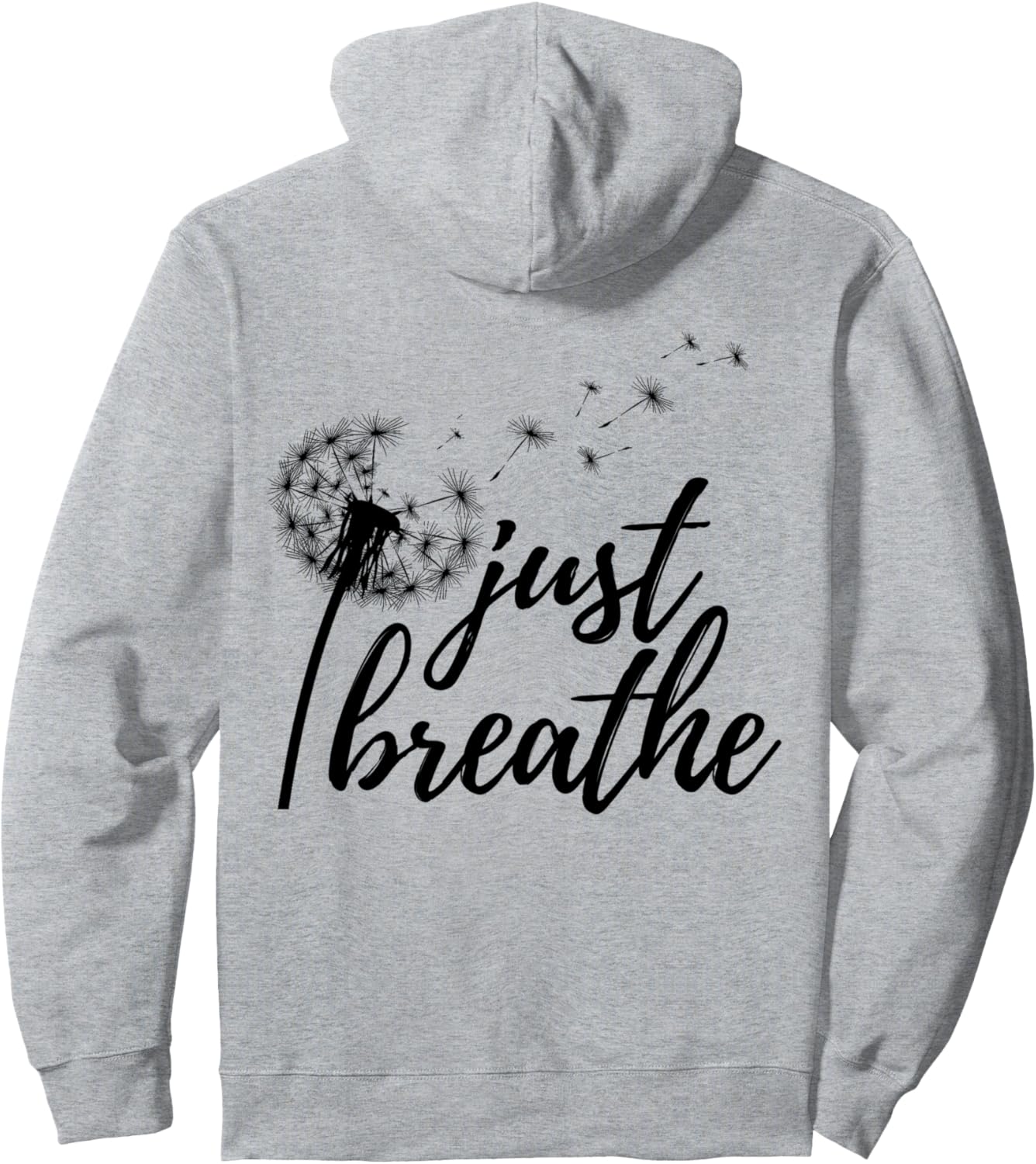 

Худи Just Breeze с принтом одуванчика в подарок Cute Floral Breathing Yoga Gift, серый