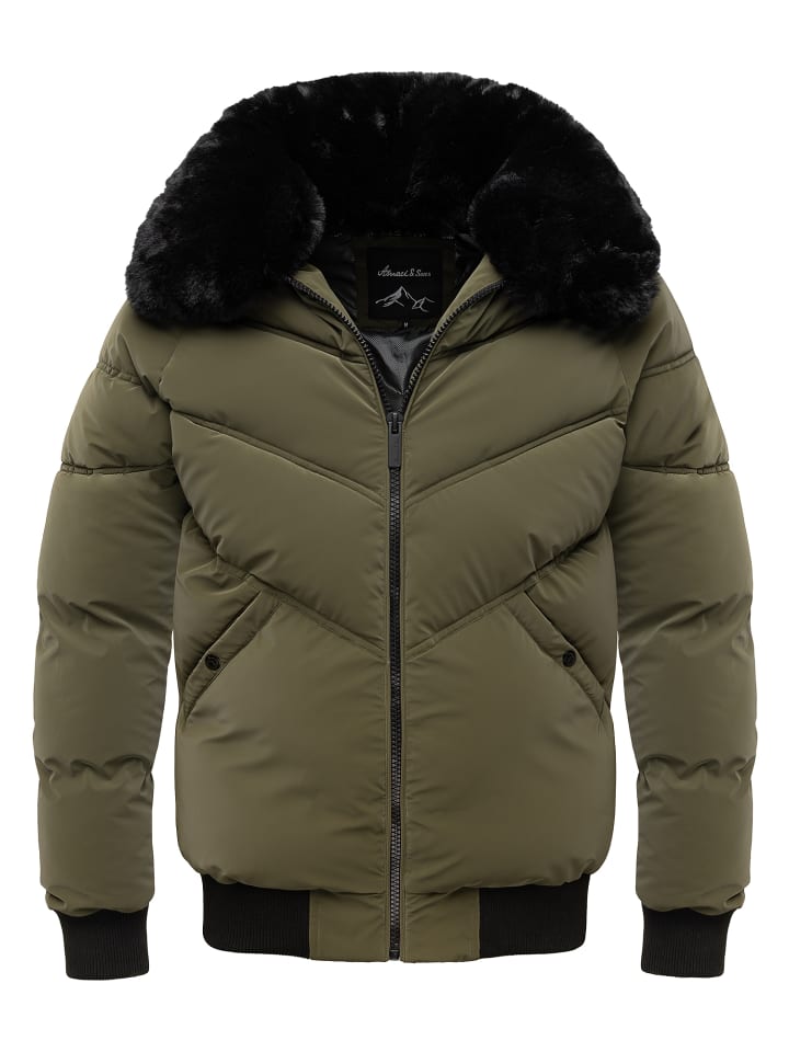 

Зимняя куртка AUGUSTA оливкового цвета Amaci&Sons