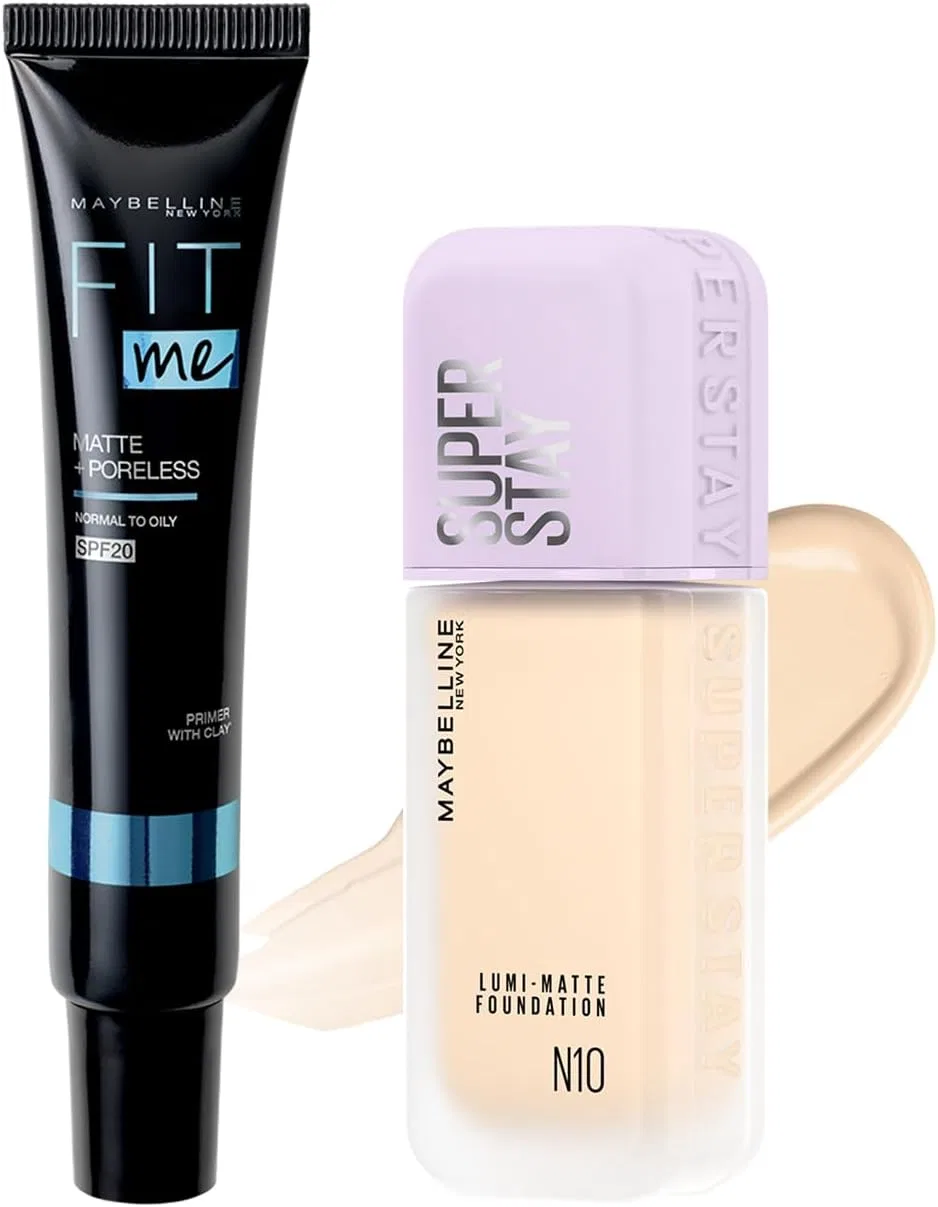 Тональное средство Maybelline Stay Lumimat Liquid Foundation N10+ Fit Me Primer 01
