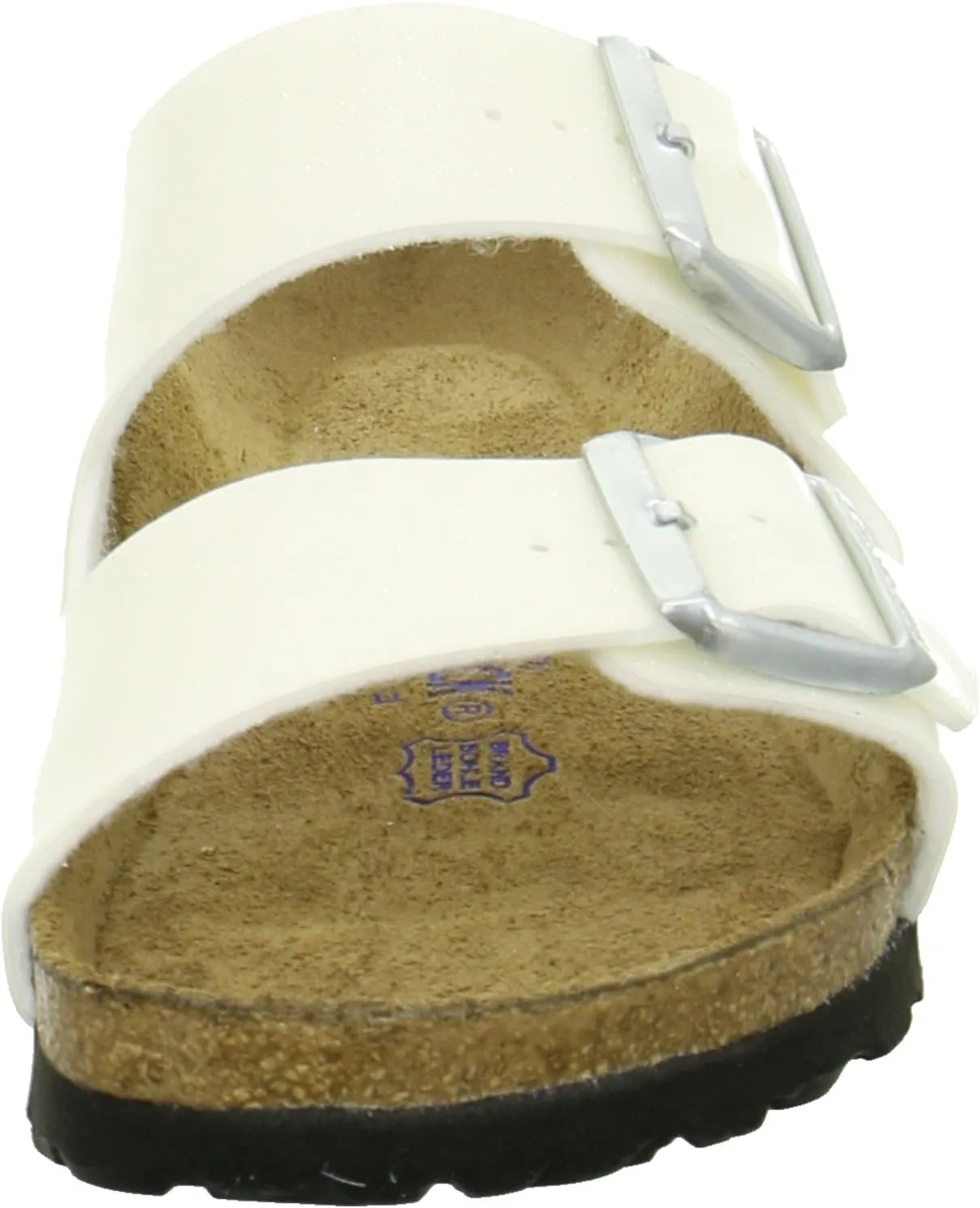 Birkenstock 51061 Взрослый Аризона, унисекс, сабо шлепки-лодочки Birko-Flor (обычные), белый — фото 3