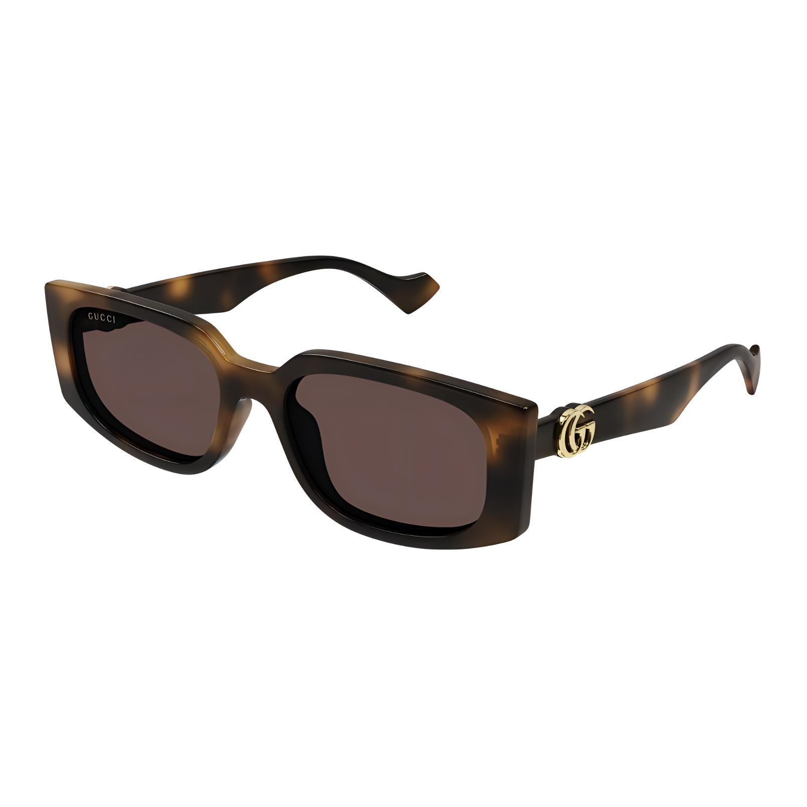 

GUCCI Прямоугольные солнцезащитные очки, Tortoiseshell