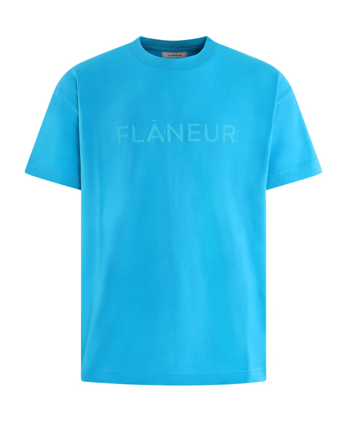 

Футболка синего цвета с логотипом в тон ткани FlãNeur, синий