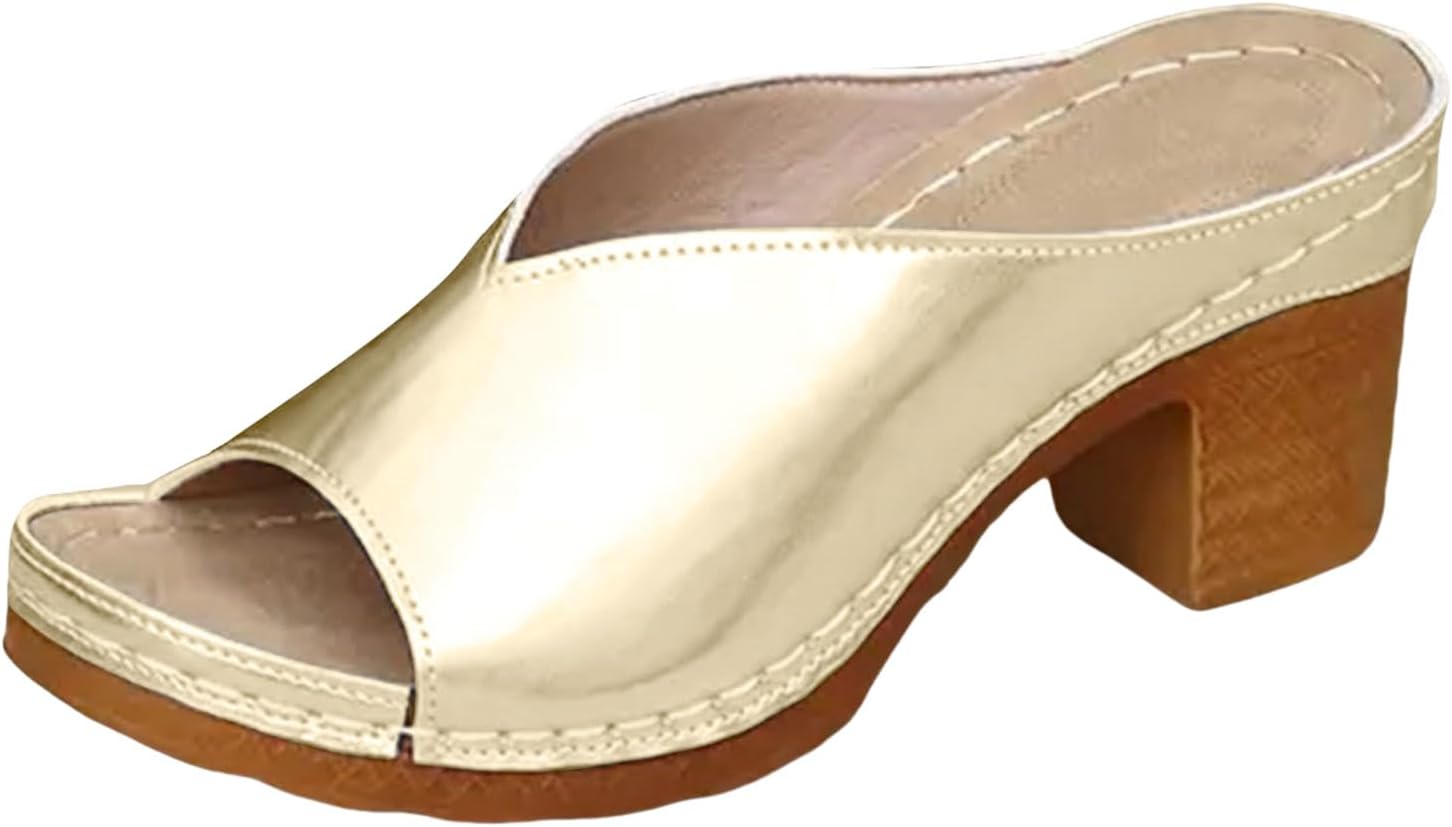 

Женские летние сандалии ZWRXW, легкие удобные слайды на танкетке, элегантные сандалии с высокой платформой и открытым носком, для свадеб, вечеринок и выпускных, золотой