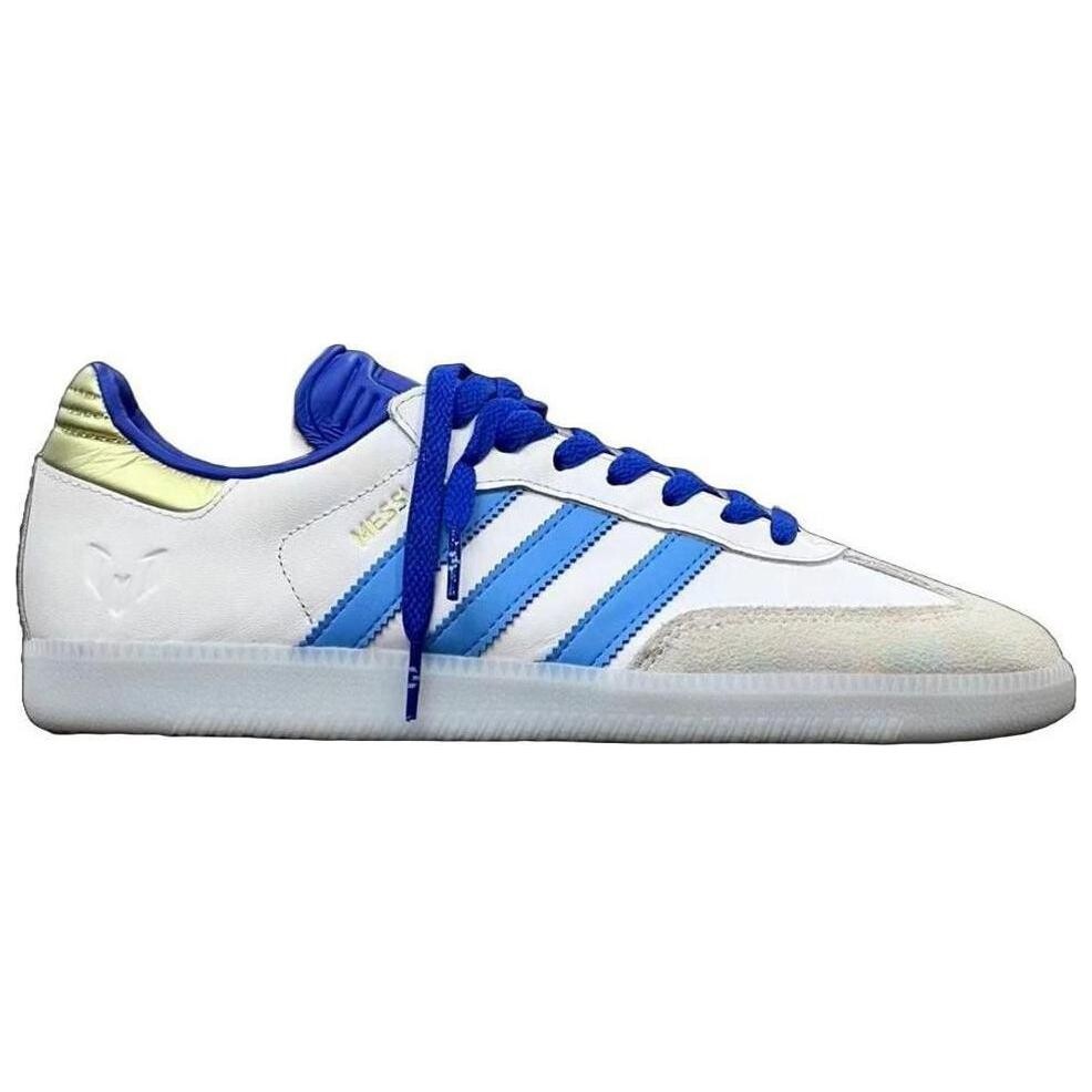 Мужские кроссовки для скейтбординга adidas originals Samba, White/Blue/Gray — фото 2