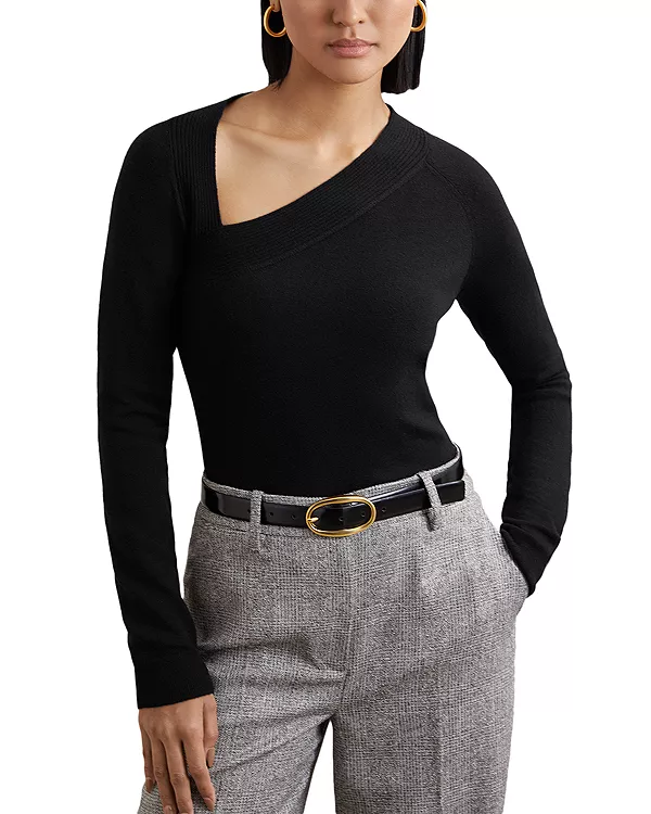 

Асимметричный топ с длинными рукавами от Zoie Reiss, черный