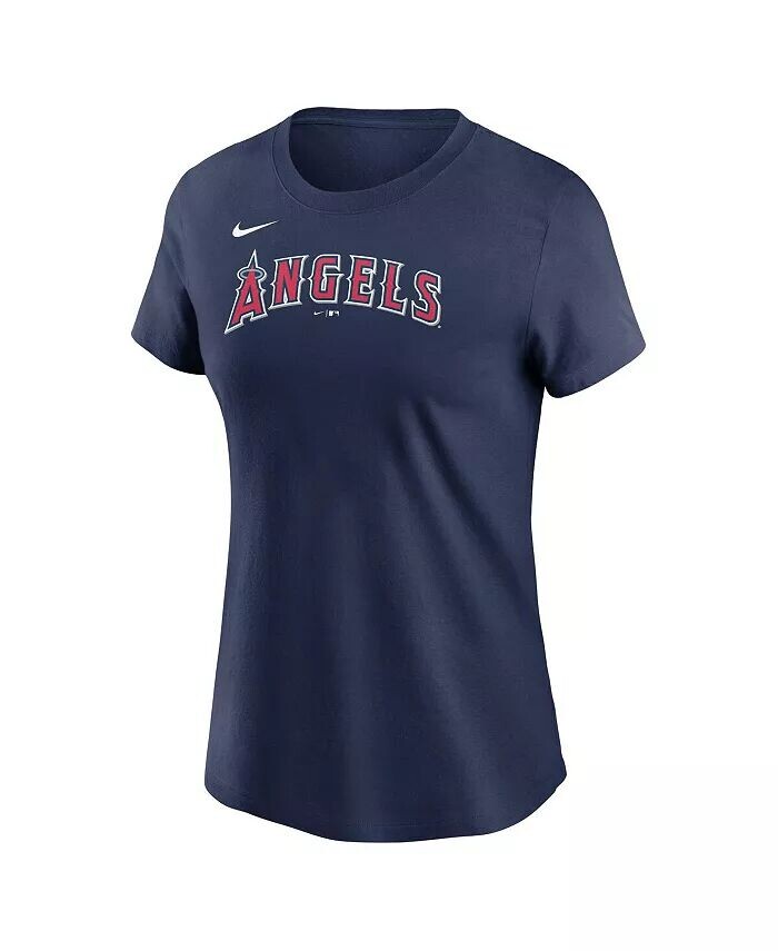 Женская темно-синяя футболка с надписью Los Angeles Angels Nike, синий — фото 3