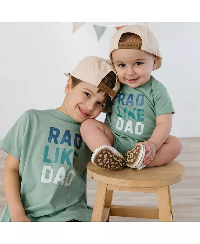 Детский боди с коротким рукавом "Rad Like Dad" для мальчиков Sweet Wink, зеленый — фото 4