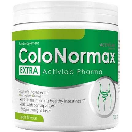 

Colonormax Extra Pharma 300 г банка Plantago Ovata с инулином и пробиотическими бактериями Здоровое пищеварение Потеря веса Яблочный вкус Вегетарианский продукт Activlab