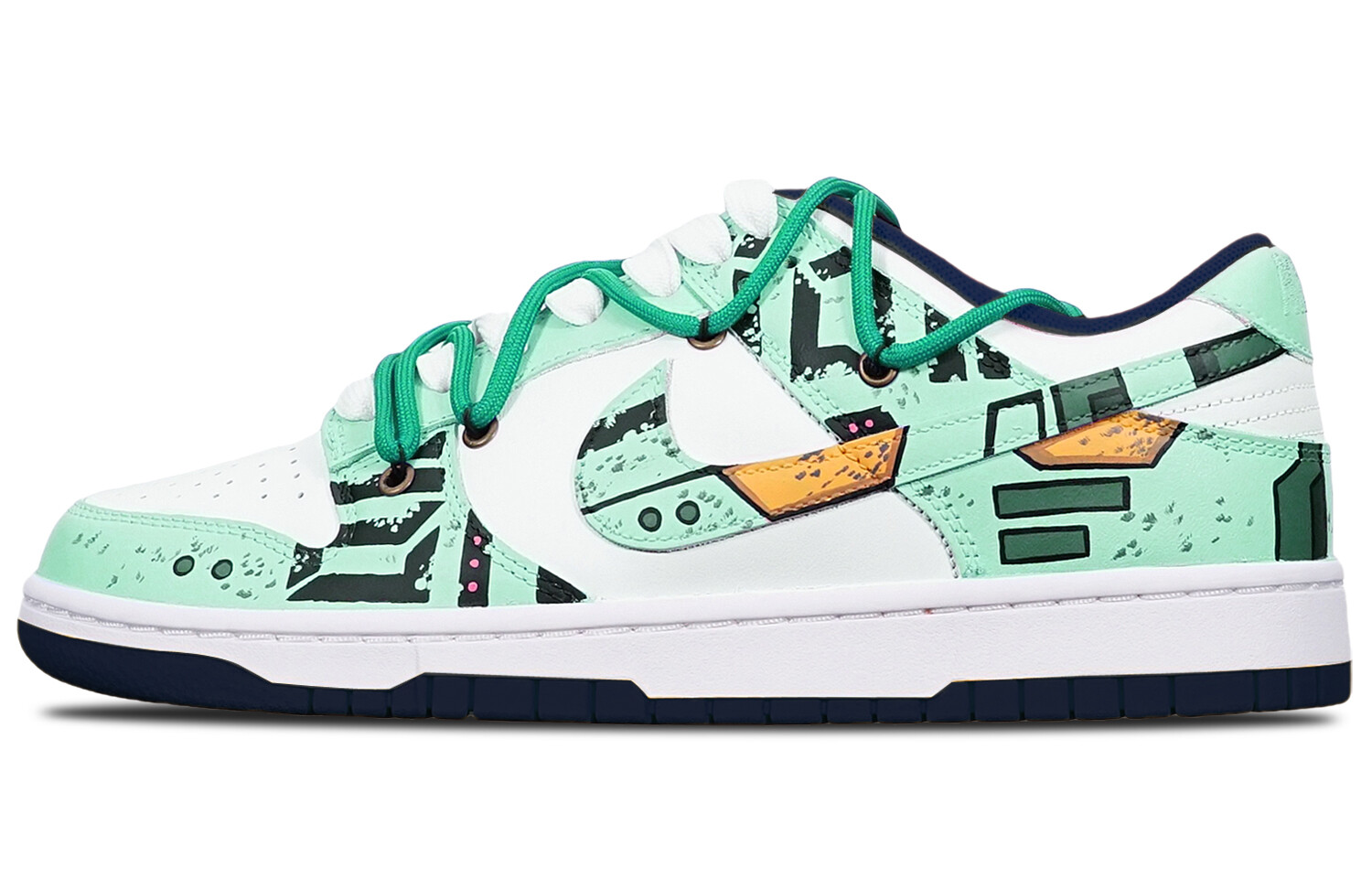 

Кроссовки Nike Dunk Skateboard Shoes Women's Low-Top Green White