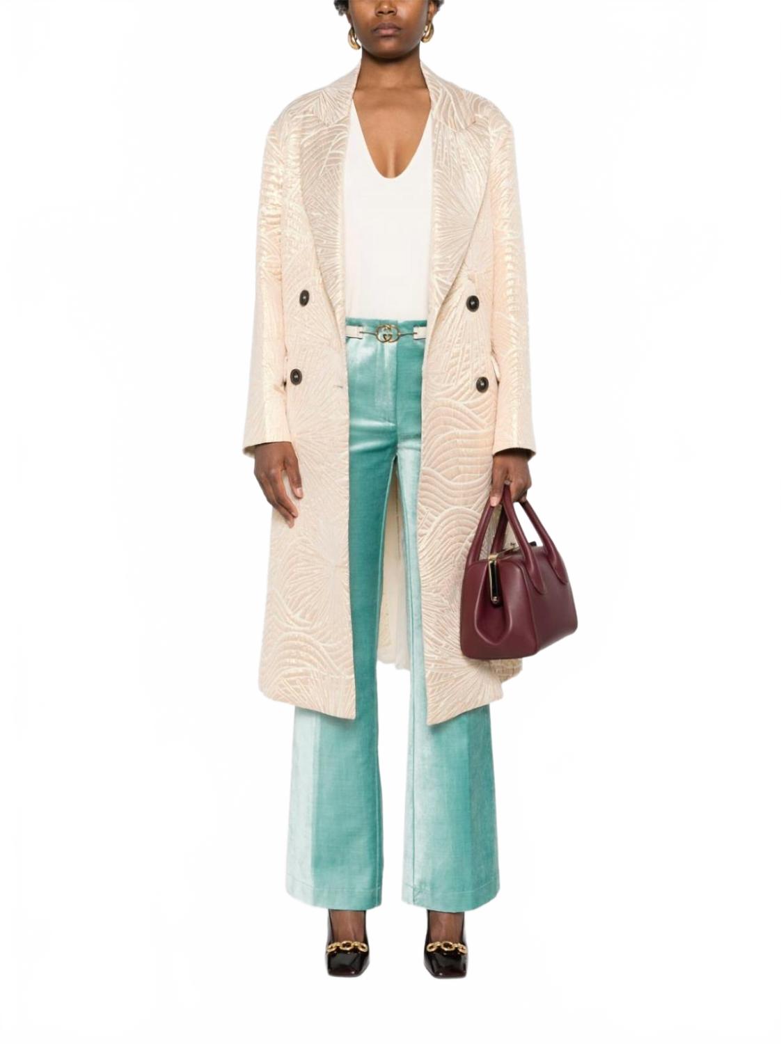 

Золотые рассветные жаккардовое пальто Forte forte, золотой