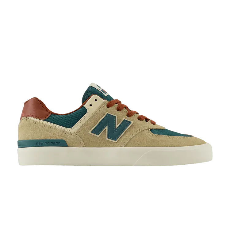 

Кроссовки New Balance Numeric 574 Vulc Tan Forest Green, желто-коричневый
