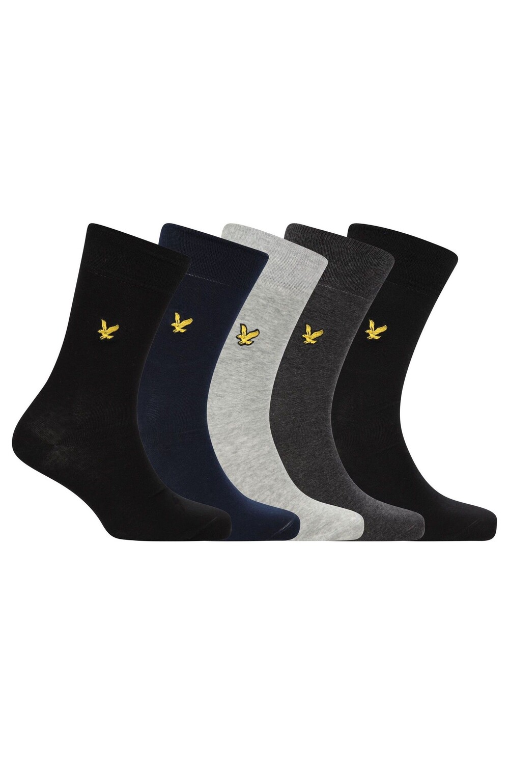 

Пять пар хлопковых носков натурального цвета Lyle & Scott
