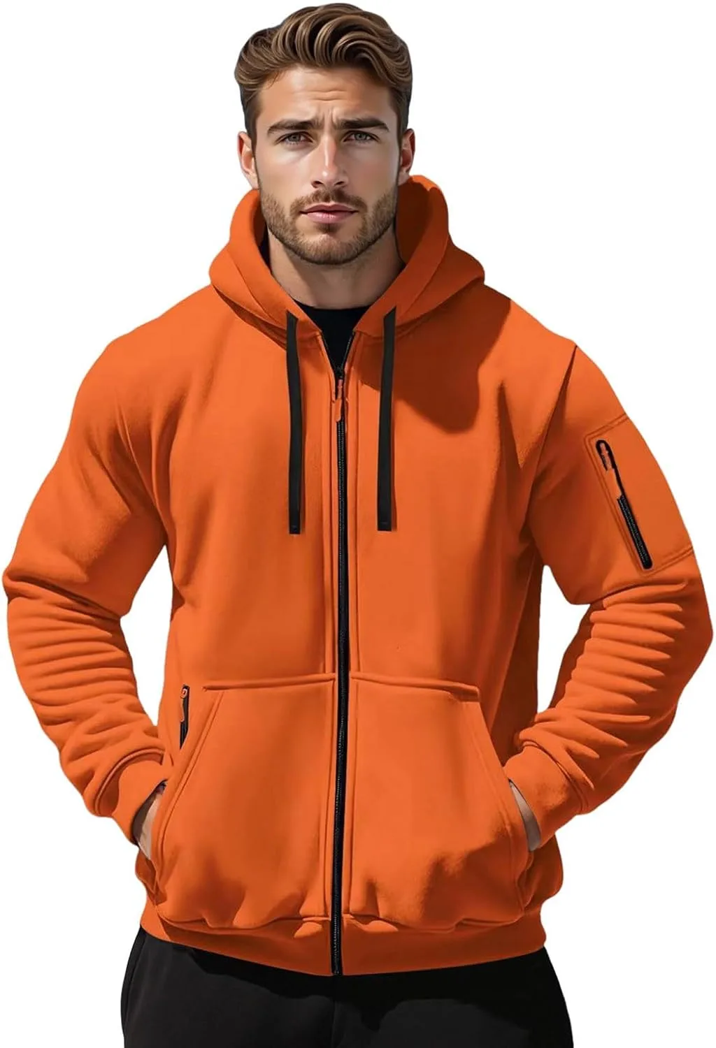 

Трендовая тактическая худи с карманами Plus Size