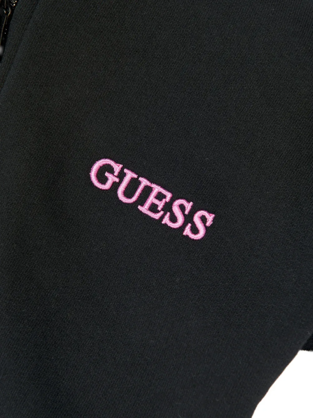 Толстовка на молнии с вышитым логотипом Guess Kids, черный — фото 2