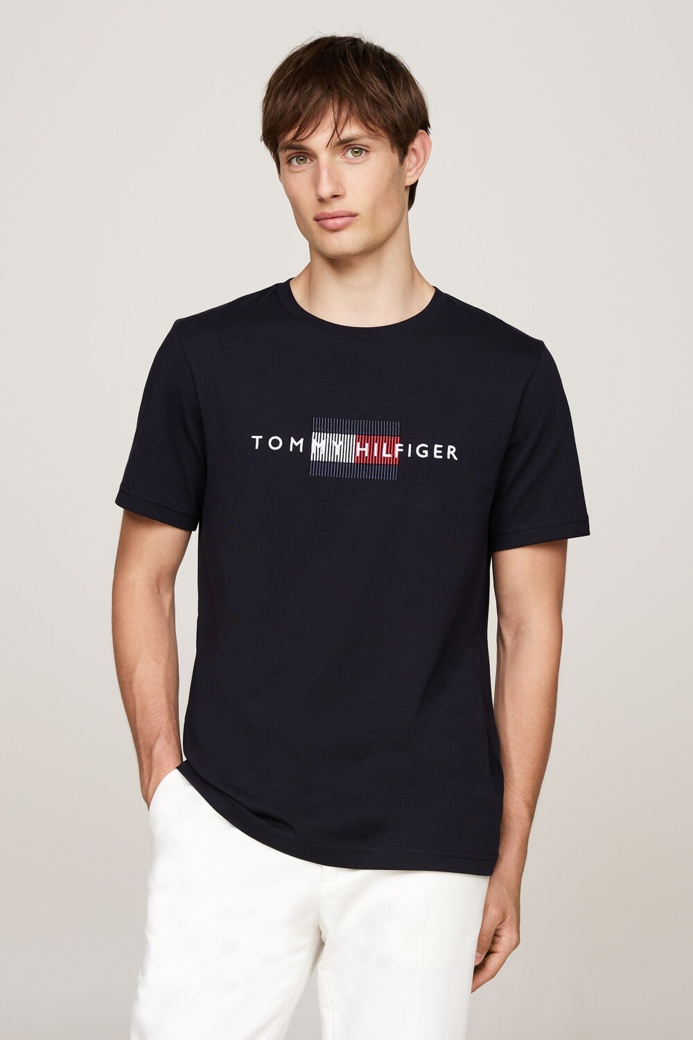 

Футболка с вышитым флагом Tommy Hilfiger, синий