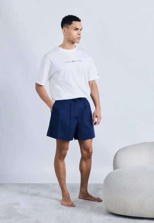 Оригинальные свободные короткие пижамные штаны Tommy Hilfiger, Preppy Navy — фото 2