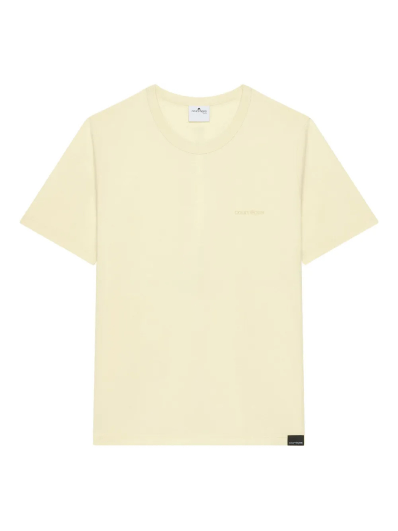 

Футболка Courrèges с вышитым логотипом, желтый