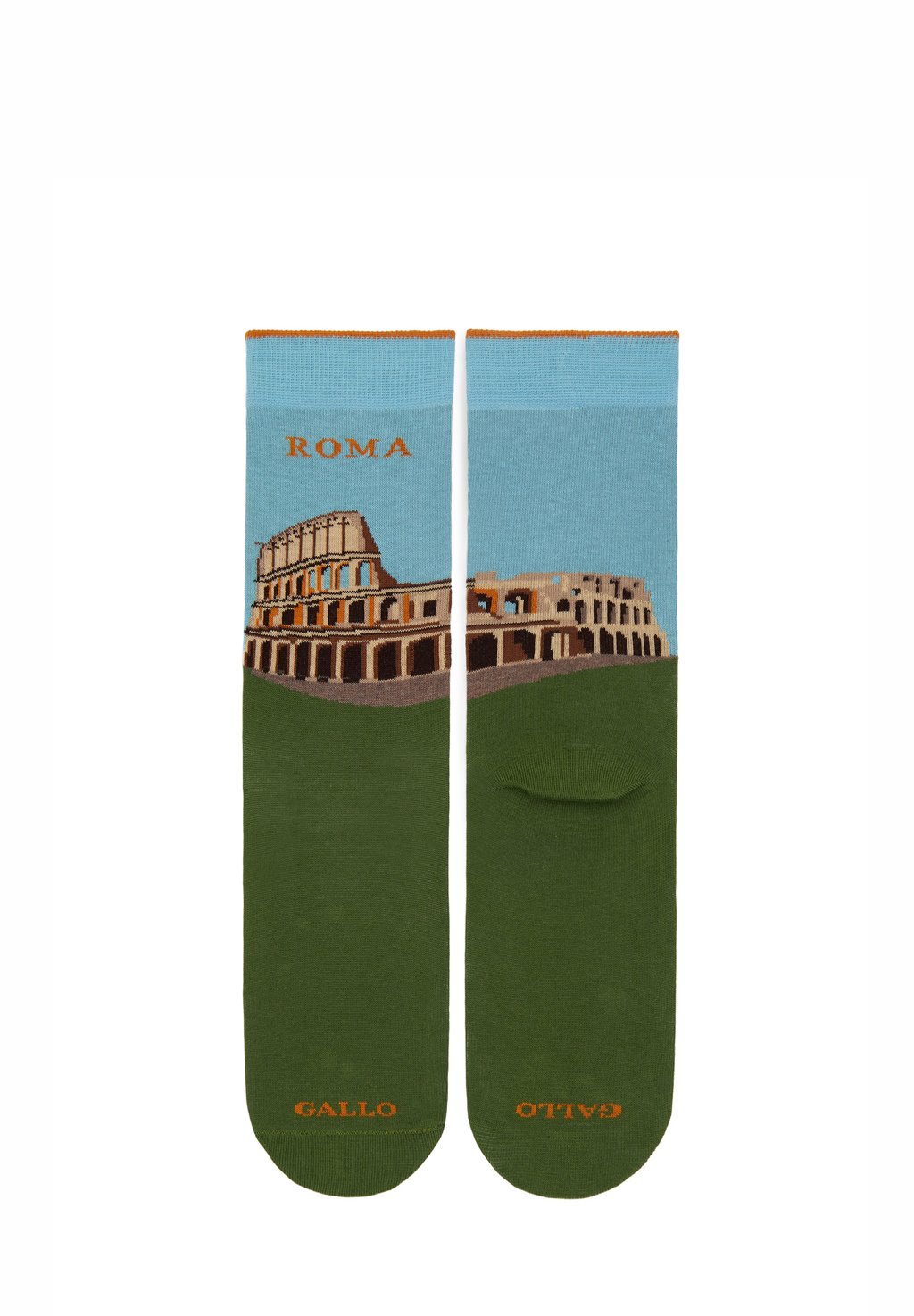 

Носки SHORT WITH COLOSSEUM IN ROME PATTERN Gallo, зеленый